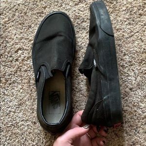 Black Vans Slip Ons